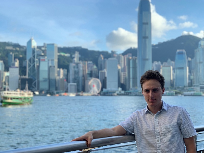Michal Nalepa pictured in Hong Kong before his internship in Shanghai
