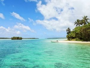 Tropical beach on New Caledonia.