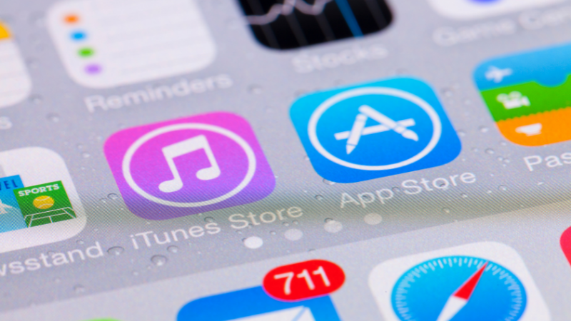 Smart phone home screen displaying various apps, including the App Store