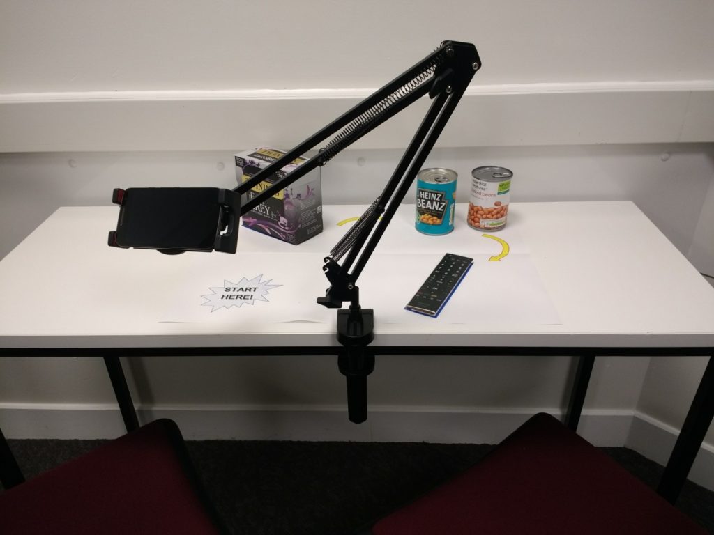 The prototype experiment that was tested during the steering group meeting