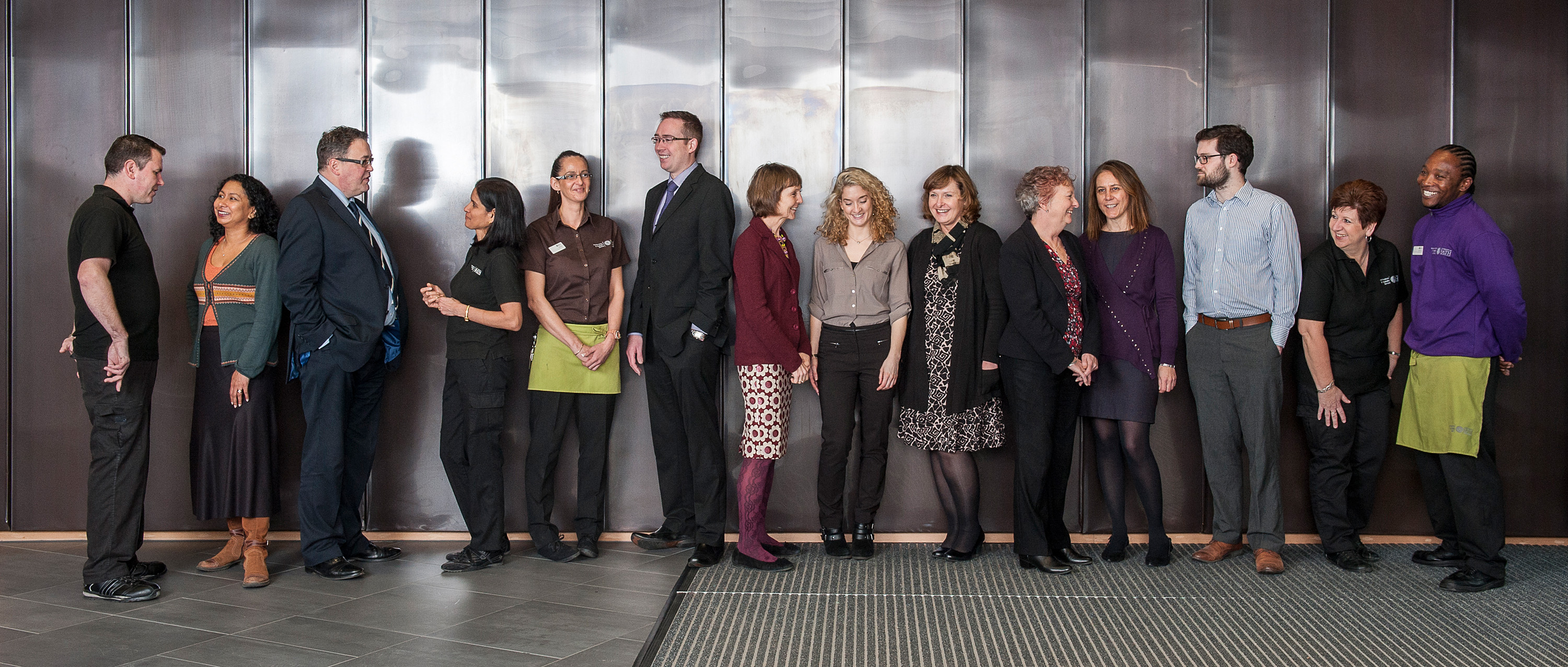 Members of the AHS team standing together casually