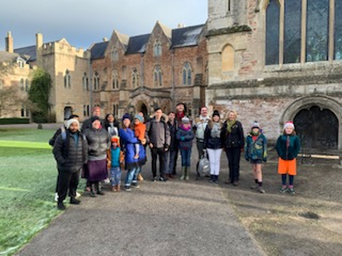 Bishops Palace Wells, Group of Students