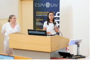Student presenting at workshop