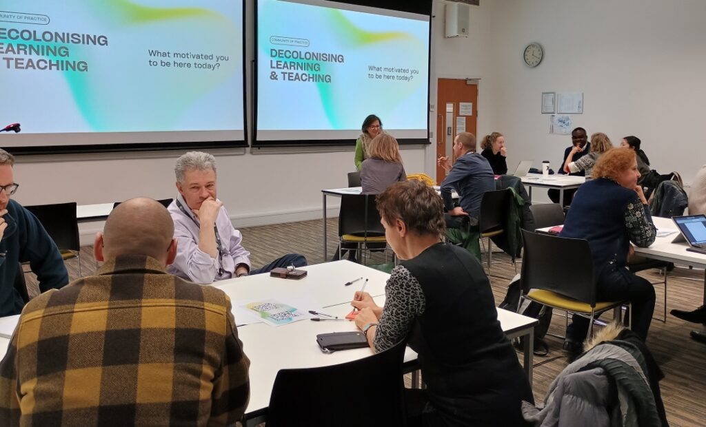 photo of a staff seminar session in a classroom