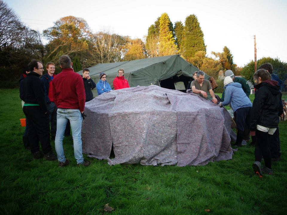 Building the Sweat lodge