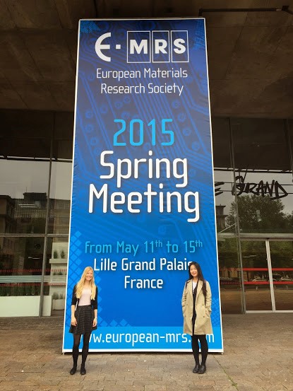 CSCT student Suzy Wallace (left) and University of Bath student Ruoxi Yang (right) at the conference venue.