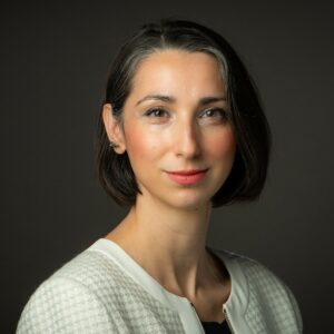 professional portrait picture of Anna Chatzimichali. Head and shoulders, facing camera.