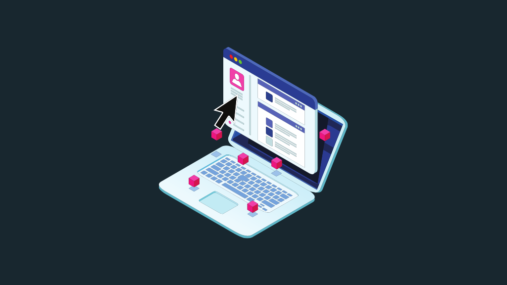 A graphic of a laptop