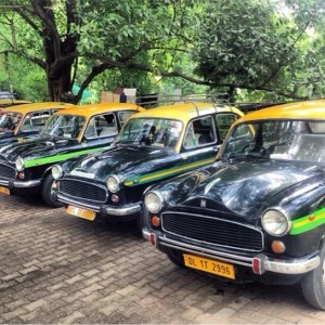 A view of taxi lane in India