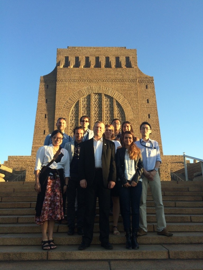 UK delegates at the Voortrekker Monument in Pretoria (Dr Robert Dawson and Dr Valeska Ting back left and front left)