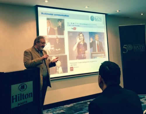 One of the sessions where our HSS delegation shared both research and teaching ideas with our partners in Colombia.