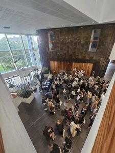 View from above of Registration area