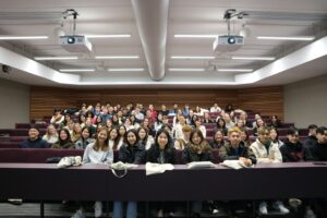 Bath’s new exchange and visiting students at the Semester two induction day.