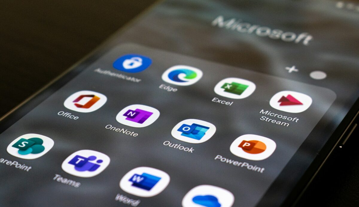 Apps on a phone screen