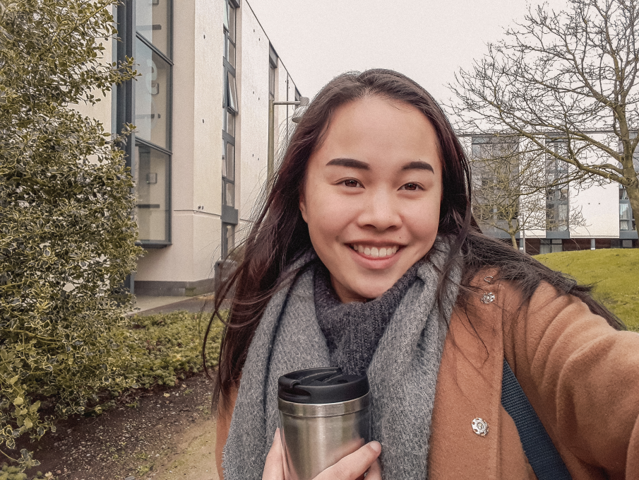 A selfie of me outside of Solsbury Court