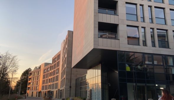 View from outside Polden Block C