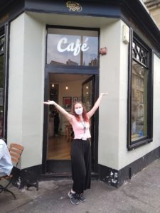 Me standing outside The Green Rocket in Bath. 