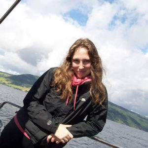 Myself on a boat on the Loch Ness.