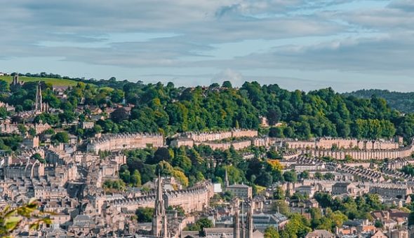 Landscape view of the city of Bath