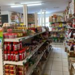 A snapshot of the inside of the Chinese supermarket "Hondo", showing rows of packaged goods.