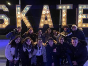 Ice skating with my exchange family 