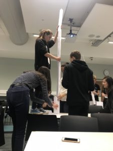 Building a tower from paper